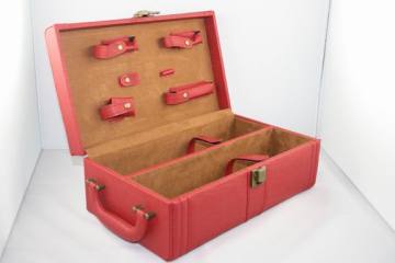 2014 Luxury Hot Sale Custom Wood Red Leather Wine Packaging Box