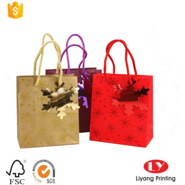 Wholesale paper gift bag with unique handle