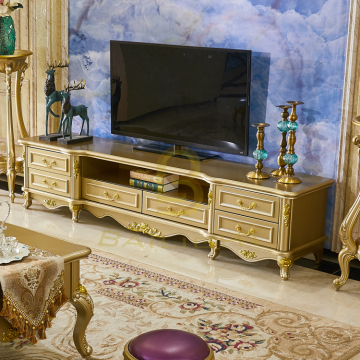 Gold Luxury TV Cabinet for Living Room Design