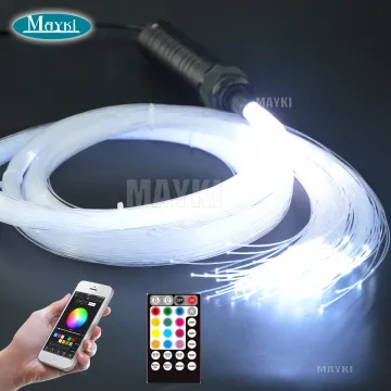 6W APP Control RGBW Car Starlight Roof Fiber Optic Lights - Star Ceiling Kit with Sensor, Music Light, and Remote