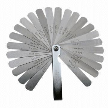 Feeler Gauge with 3.5-inch Length, 26 Blades and 0.0015 to 0.025-inch Range