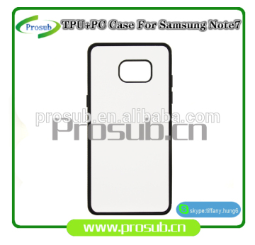 sublimation PC +TPU silicon smartphone case cover for Prosub-Samsung note 7