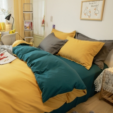 Set Tempat Tidur Microfber Semua Warna Solid murah