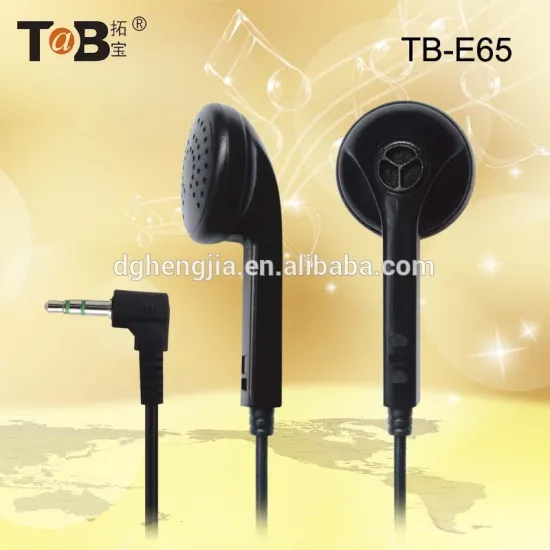 China manufacturer free sample save 10% cheap disposable black earphones with 15mm driver speaker for promotion
