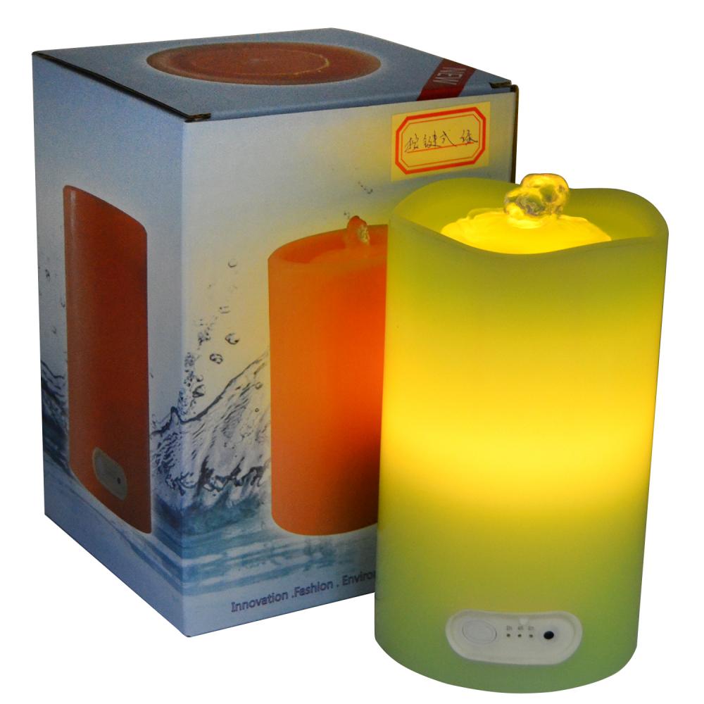 LED Fountain Flameless Festive Candles With Button