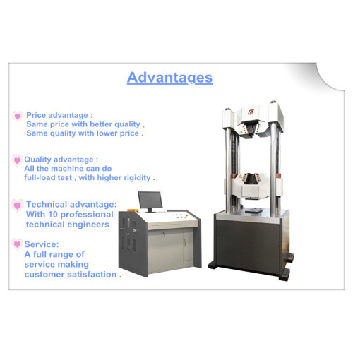 Máquina de teste universal servo-hidráulica WAW