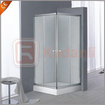 Square tempered glass shower enclosures