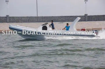 9.6m large hypalon rigid fiberglass hull inflatable rib boat (HB960)