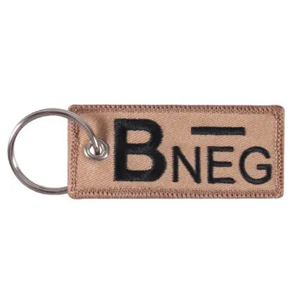 Fashion Blood Type Keychains Chapter A+B+AB+O - Front POS NEG Blood Type Group Tactical Keychain
