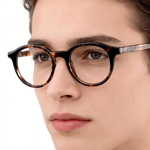 Handcrafted Block Splicing Acetate Optical Frames