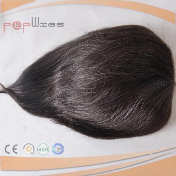 Natural Black Lace Front Human Hair Full Handtied PU Perimeter Hair Piece