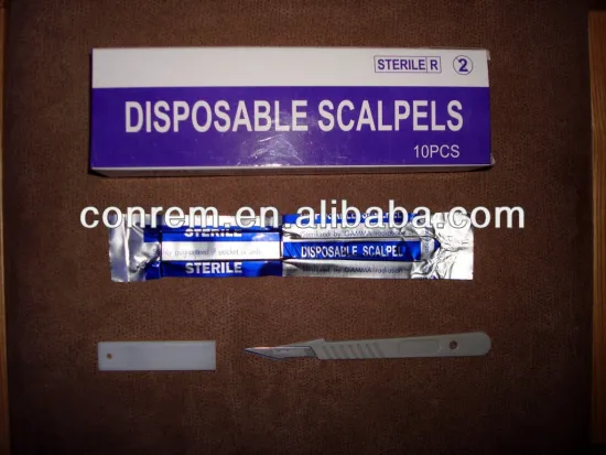 surgical blade carbon steel with plastic handle