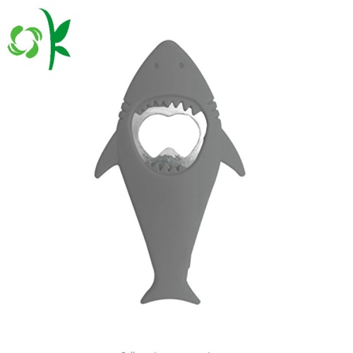 शार्क आकार सिलिकॉन होम जार बोतल ओपनर प्लग