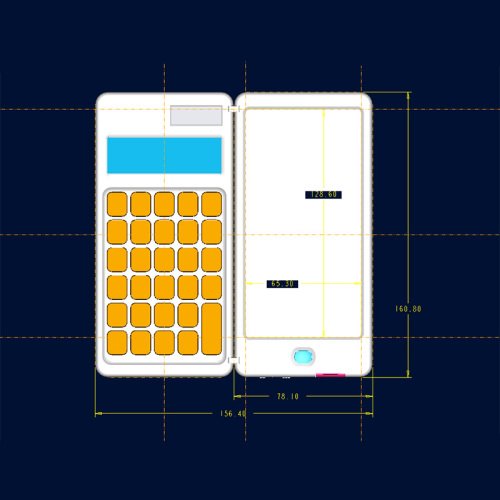 Padra de desenho da calculadora SURON com tablet de escrita LCD