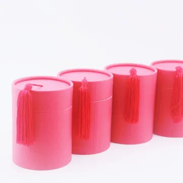 Customized hot stamping box paper tube with tassels