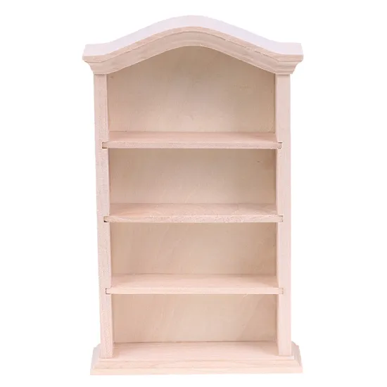1:12 Dollhouse Miniature Wooden Cupboard Wall Cabinet Bookcase Furniture Toys Decoration