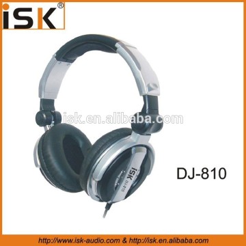 Newest model professional DJ headphones with spring cable and 3.5mm+6.3mm plug