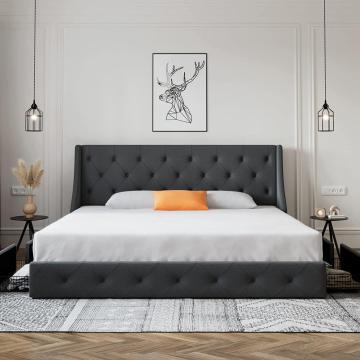 Ciaosleep estofado com quadro de plataforma queen size size