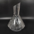 Decanter in vetro di vino a bocca trasparente a mano