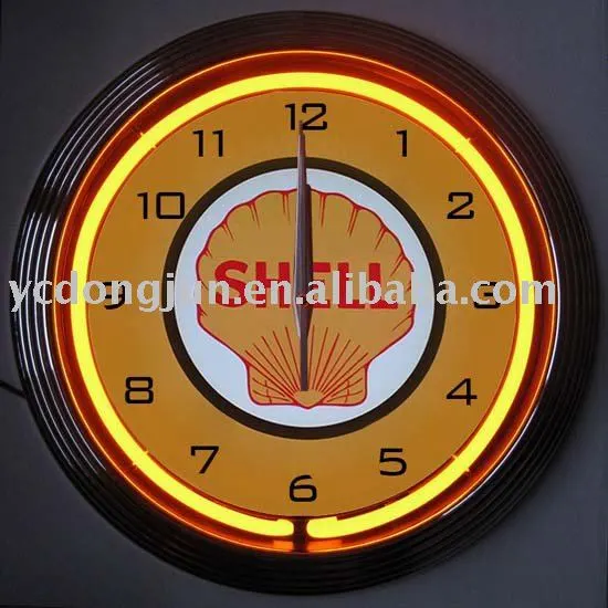 15"neon clock