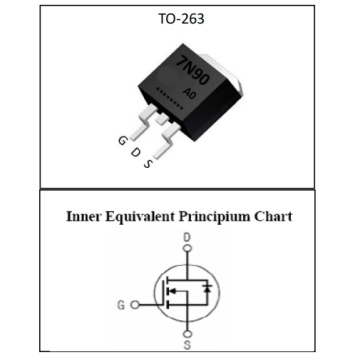 Fast Switching TO-263 7N90A0 Silicon N-Channel Power MOSFET