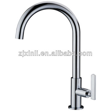 High Quality Brass Cold Kitchen Sink Faucet, Polish and Chrome Finish, Deck Mounted