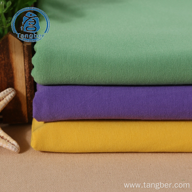 100% combed cotton yarn jersey knit fabric