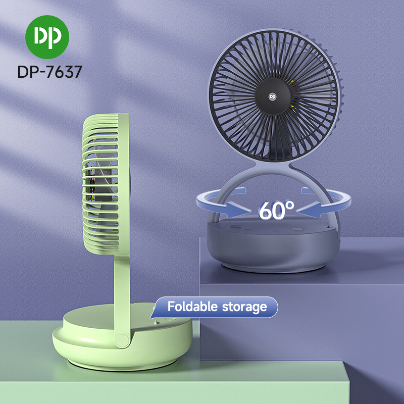 Rotating Folding Portable Mini Table Desk Rechargeable Fan