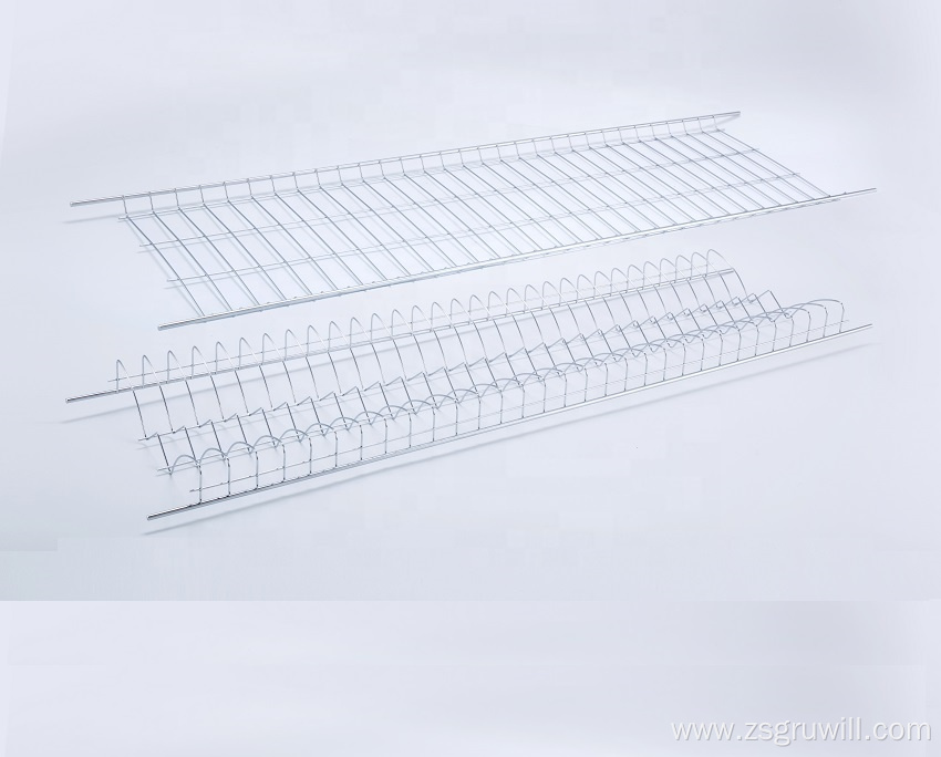 Kitchen cabinet wall mounted built-in dish rack