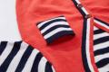 Cardigan Poket Dada Butang Bersatu Boy&#39;s Knitted Stripe