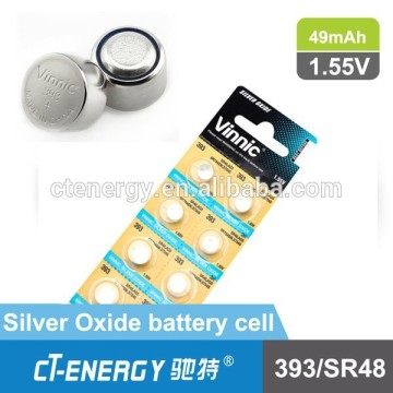 Vinnic no hg SR48 /393 watch battery/silver oxide button cell