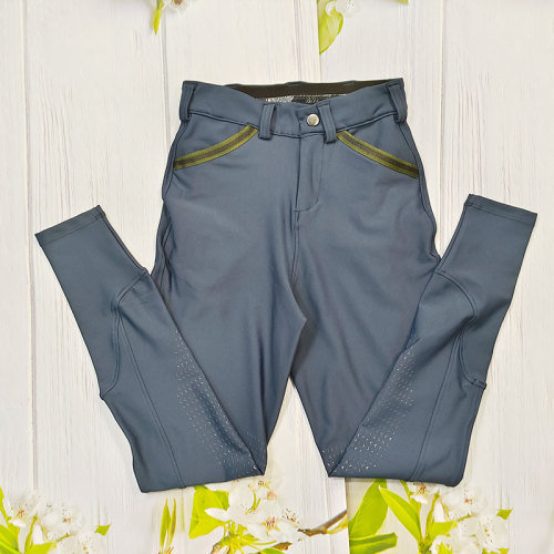 Blue Kids Equestrian Clothing Breathable Breeches