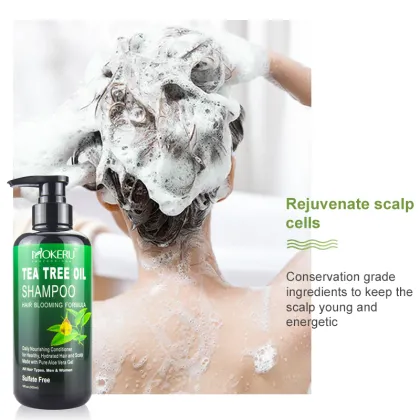 MOKERU Organic Clean Hair Revitalizes Tea Tree Organic Oil Shampoo