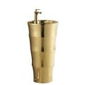 Attractive Gold Color Hotel Pedestal Floor standing Basin