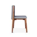 For Dining Room Nordic Style White Solid Steel Frame Wooden Dining Chair