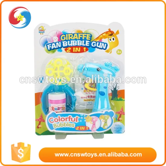 Newest fashion products blue plastic kids cartoon bubble gun toy