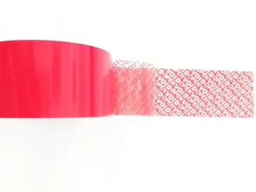 Hot sale void label sticker partial transfer red