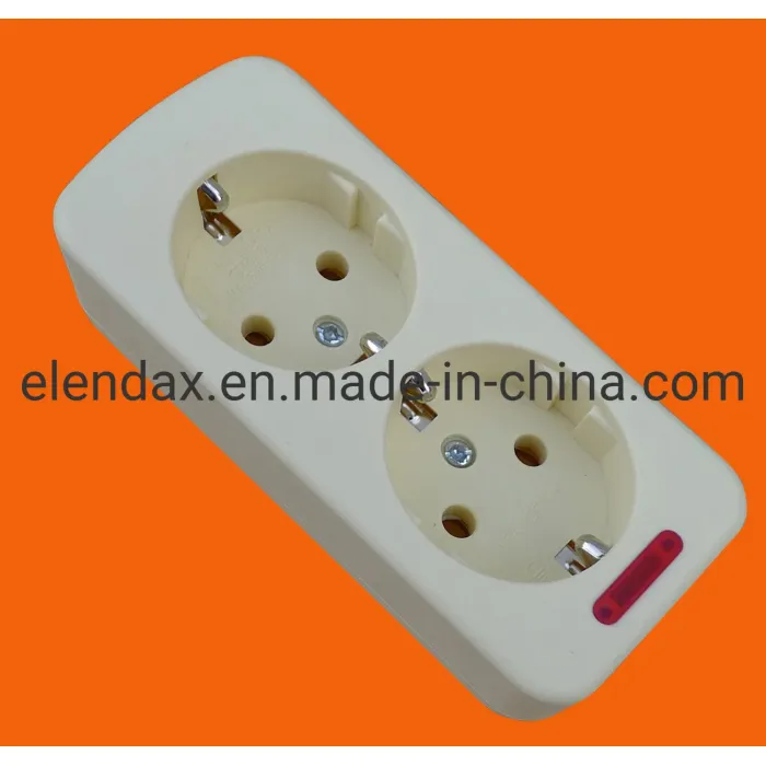 2-контактная удлинительная розетка европейского стандарта, 10/16 А (E5002E)