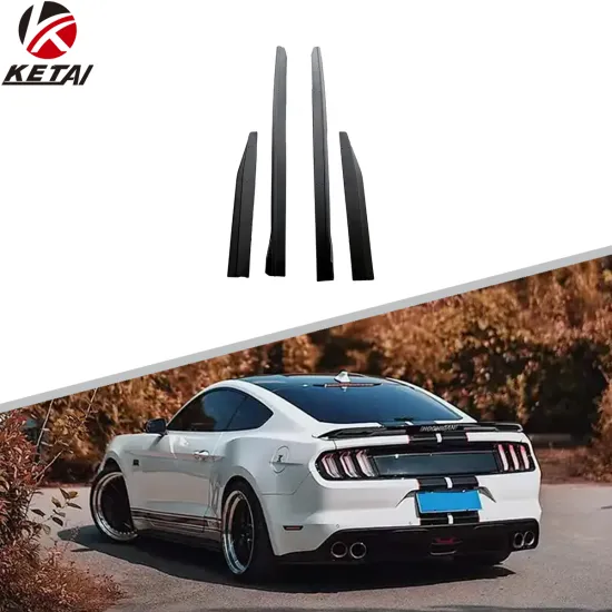 GT500 Style PP Material Unpainted Bumper & Side Skirt Accessories for Mustang 2015-2021