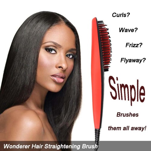 Ceramic Massage Hair Straightener Brush