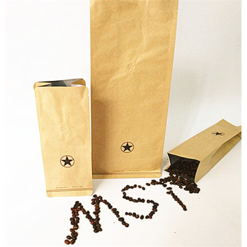 Coffee Beans Flat Bottom Pouch without Zipper