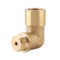 Brass elbow oxygen sensor connector with gasket