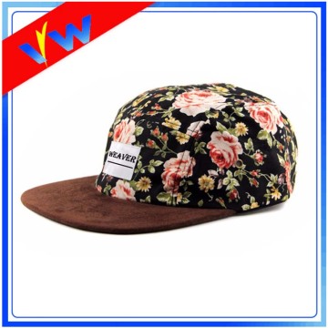 Cappuccio di pelle scamosciata bordo floreale bambini 5 pannelli