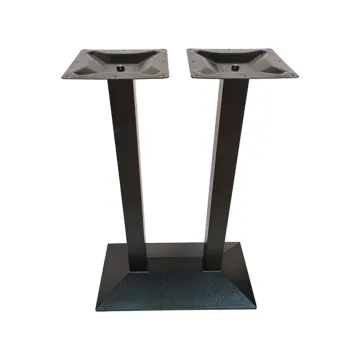 Black Base Double Tube Cast Iron Table Base