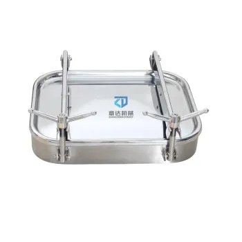 Stainless Steel Rectangular Manway Sanitary Manhole Cover - Factory Price Square Handhole
