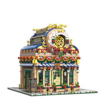 BaKa 33202: Streetview Doughnut Workshop - Bricks Model Building Blocks Sets, MOC Educational Puzzles for Children and Adults