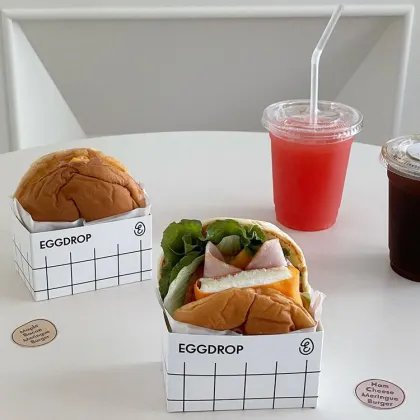 Wholesale custom logo take away food sandwich pastry