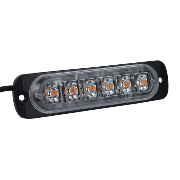 12-24V LED Trailer Truck Side Marker Light: Strobe with Amber, Red, Blue, and White Modes - Pack of 6LEDS, 6W Output