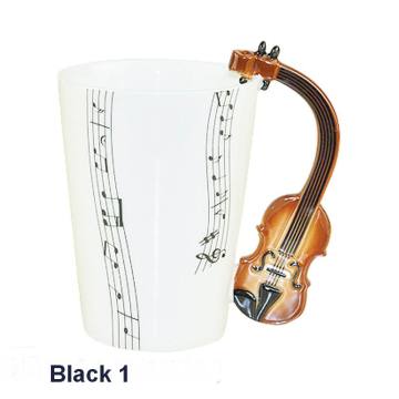 Fine Bone China Music Mug with Violin Handle