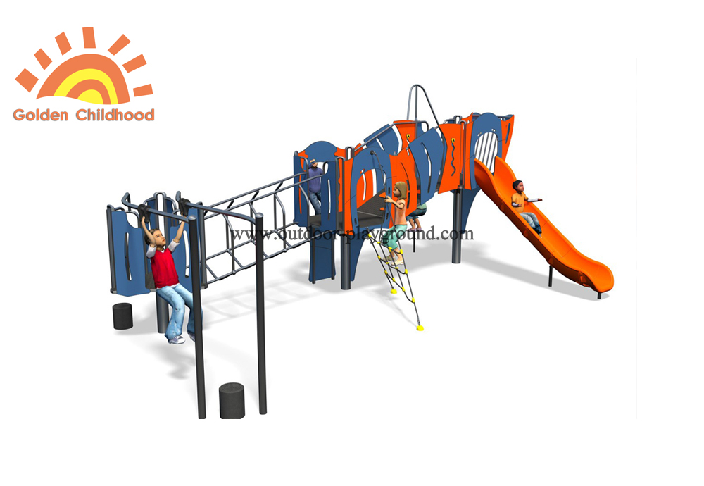 Mutiplay Outdoor Plastic Climbing Slide Equipment Playground